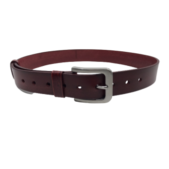 Pasek męski ze skóry naturalnej blanszowej jucht 40mm x4mm ciemna wiśnia cieniowana