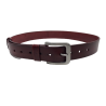 Pasek męski ze skóry naturalnej blanszowej jucht 40mm x4mm ciemna wiśnia cieniowana