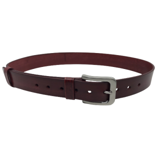 Pasek męski ze skóry naturalnej blanszowej jucht 40mm x4mm ciemna wiśnia cieniowana