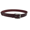 Pasek męski ze skóry naturalnej blanszowej jucht 40mm x4mm ciemna wiśnia cieniowana