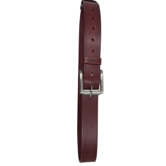 Pasek męski ze skóry naturalnej blanszowej jucht 40mm x4mm ciemna wiśnia cieniowana