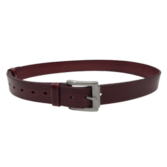 Pasek męski ze skóry naturalnej blanszowej jucht 40mm x4mm ciemna wiśnia cieniowana