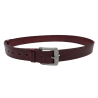 Pasek męski ze skóry naturalnej blanszowej jucht 40mm x4mm ciemna wiśnia cieniowana