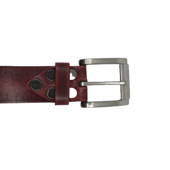 Pasek męski ze skóry naturalnej blanszowej jucht 40mm x4mm ciemna wiśnia cieniowana