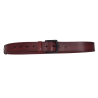 PASEK MĘSKI ZE SKÓRY NATURALNEJ BLANSZOWEJ JUCHT 40MM X 4MM CIEMNA WIŚNIA CIENIOWANA