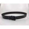 Pasek męski ze skóry blanszowej juchtowej brąz cieniowany  4.5mm x 40mm ze sprzączką z brązu malowaną na czarno