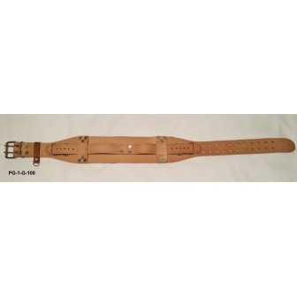 Pas przeciążeniowy  wykonany ze skóry ,,jucht ‘’ jednolitej (5-5,5 mm) szer. 100 mm